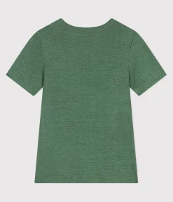 Petit Bateau Alle T-Shirts|T-Shirts, Tanktops*Kurzärmeliges Damen-T-Shirt aus Leinen grün PALMERAIE