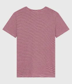 Petit Bateau Alle T-Shirts|T-Shirts, Tanktops*Kurzärmeliges Damen-T-Shirt L’Iconique aus Baumwolle ROT AMARANTE/ MARSHMALLOW