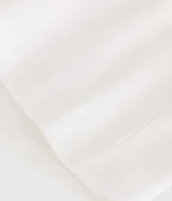 Petit Bateau T-Shirts, Tops, Oberteile*Kurzärmeliges Kinder T-Shirt mit Kragen aus einfarbiger Baumwolle weiss MARSHMALLOW