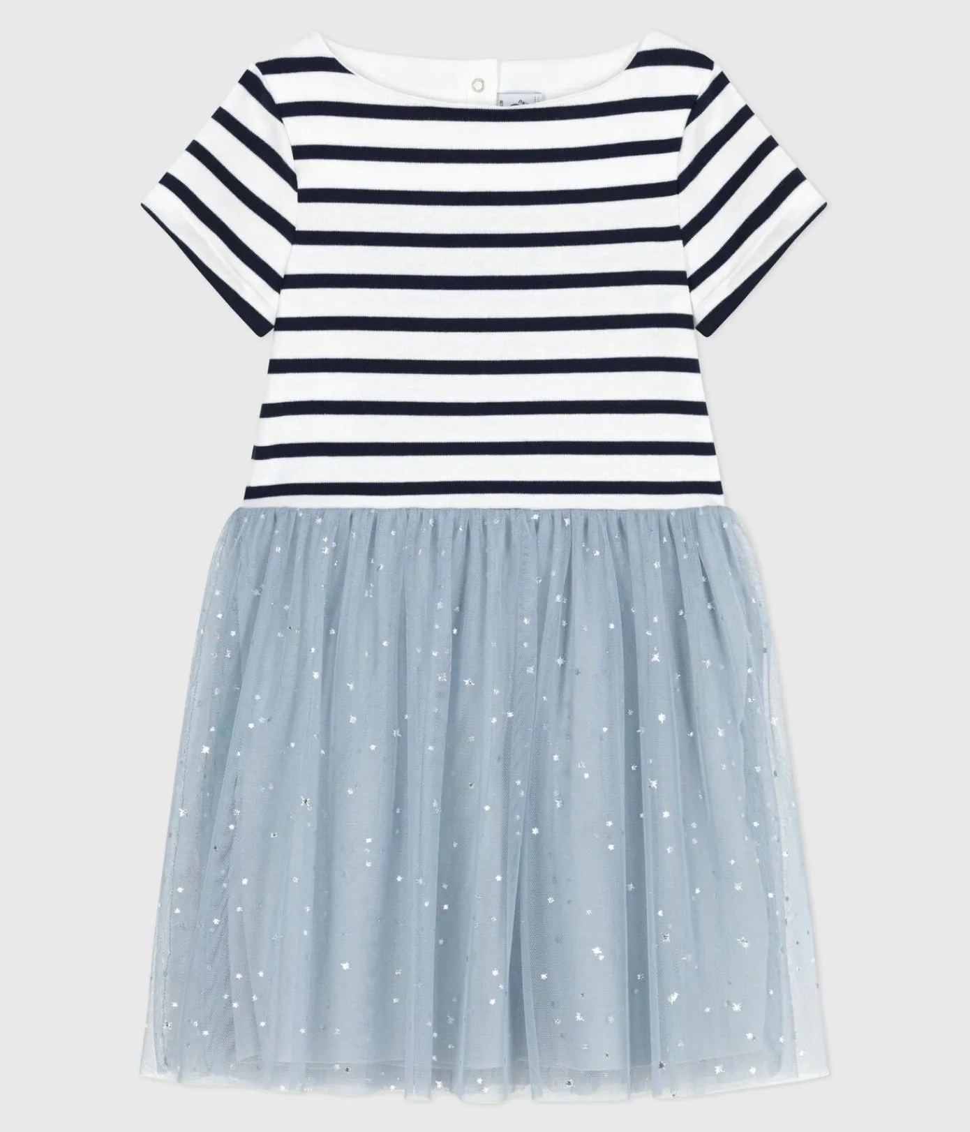 Petit Bateau Kleider, Röcke*Kurzärmeliges Kinder-Kleid aus Baumwolle mit Streifen CO2/ MULTICO