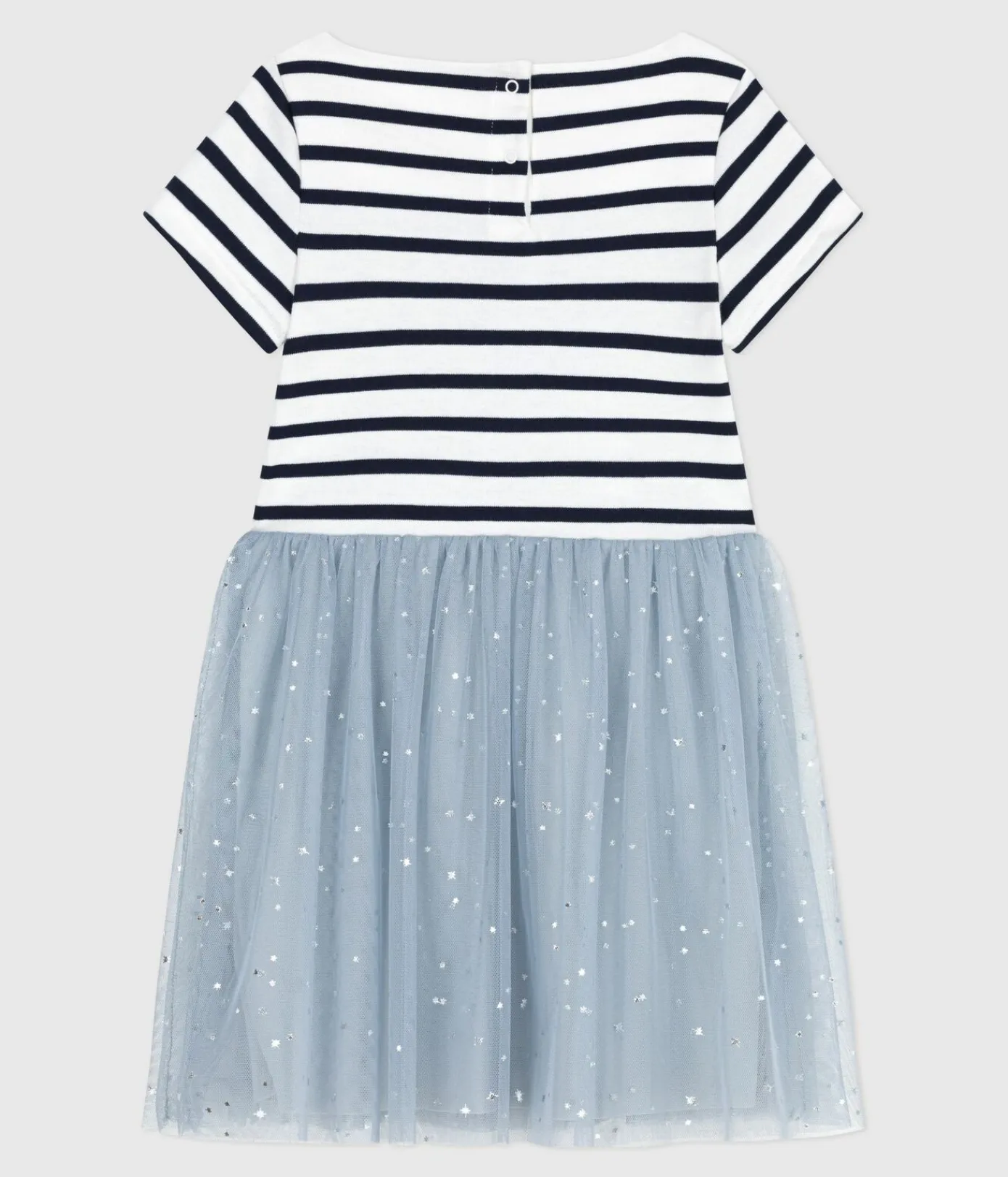 Petit Bateau Kleider, Röcke*Kurzärmeliges Kinder-Kleid aus Baumwolle mit Streifen CO2/ MULTICO