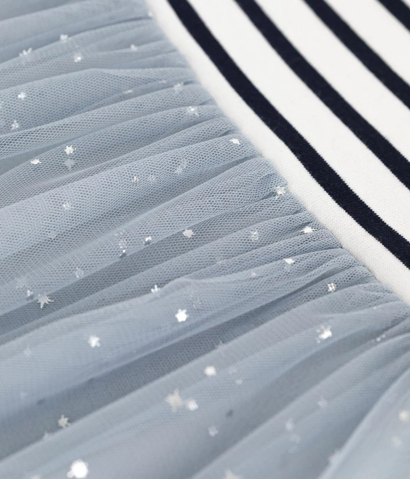 Petit Bateau Kleider, Röcke*Kurzärmeliges Kinder-Kleid aus Baumwolle mit Streifen CO2/ MULTICO