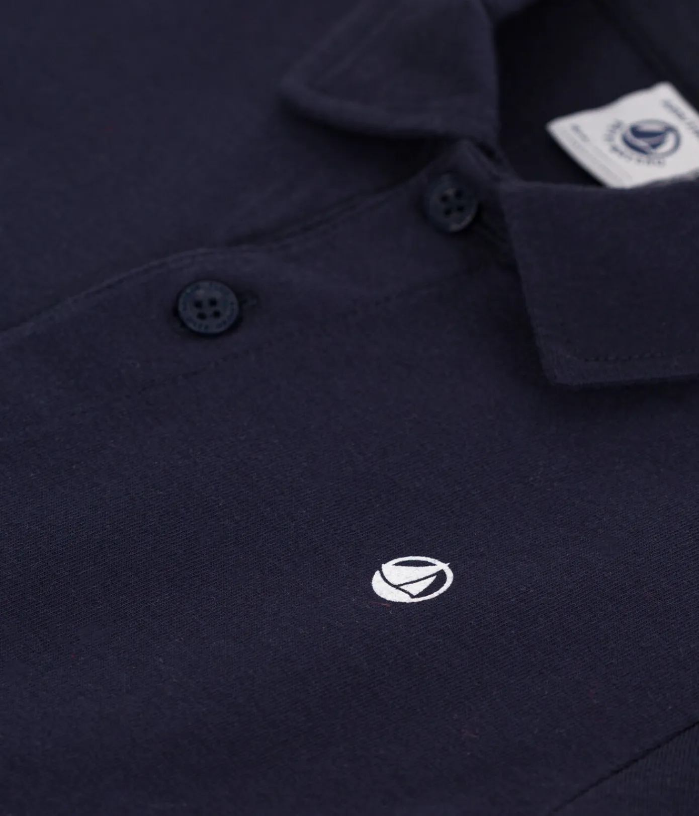Petit Bateau T-Shirts, Poloshirts, Hemden*Kurzärmeliges Kinder-Poloshirt aus einfarbiger Baumwolle blau SMOKING