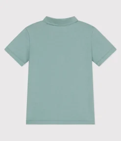 Petit Bateau T-Shirts, Poloshirts, Hemden*Kurzärmeliges Kinder-Poloshirt aus einfarbiger Baumwolle grün PAUL