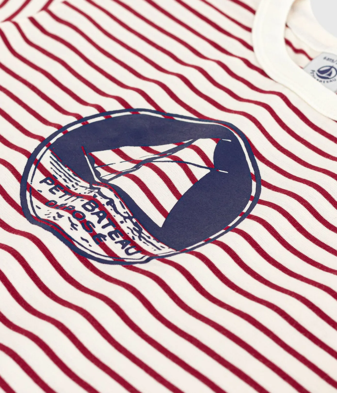 Petit Bateau T-Shirts, Poloshirts, Hemden*Kurzärmeliges Kinder-T-Shirt mit Muster ROT MILK/ AMARANTE