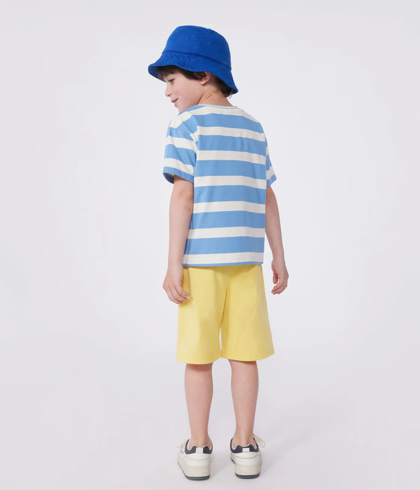 Petit Bateau T-Shirts, Poloshirts, Hemden*Kurzärmeliges Kinder-T-Shirt aus Baumwolle mit Streifen blau ALASKA/ AVALANCHE