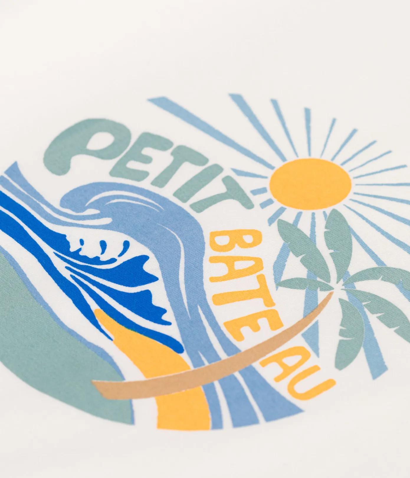 Petit Bateau T-Shirts, Poloshirts, Hemden*Kurzärmeliges Kinder-T-Shirt aus bedruckter Baumwolle weiss MARSHMALLOW