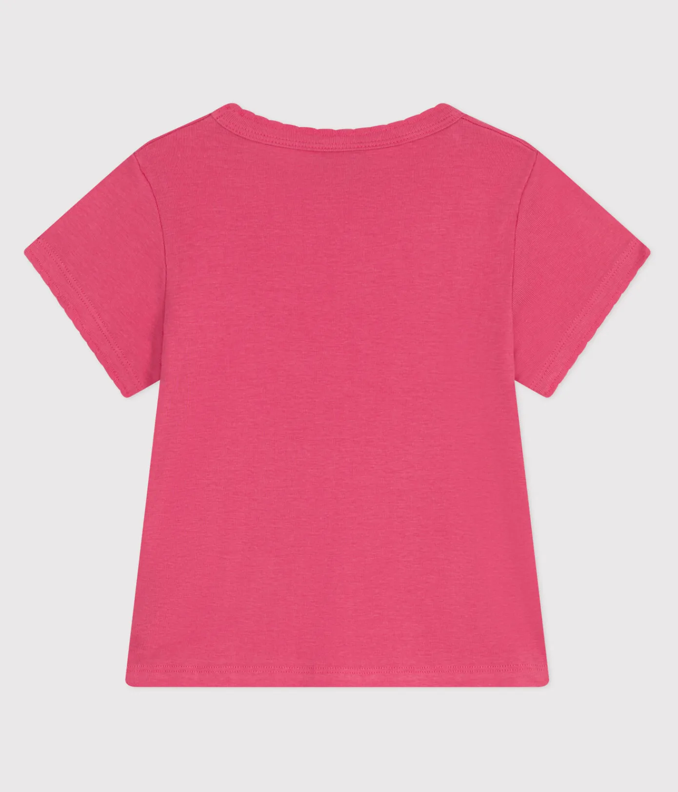 Petit Bateau T-Shirts, Tops, Oberteile*Kurzärmeliges Kinder-T-Shirt aus einfarbiger Baumwolle rosa PEONIA
