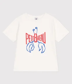 Petit Bateau T-Shirts, Poloshirts, Hemden*Kurzärmeliges Kinder-T-Shirt aus bedruckter Baumwolle weiss MARSHMALLOW