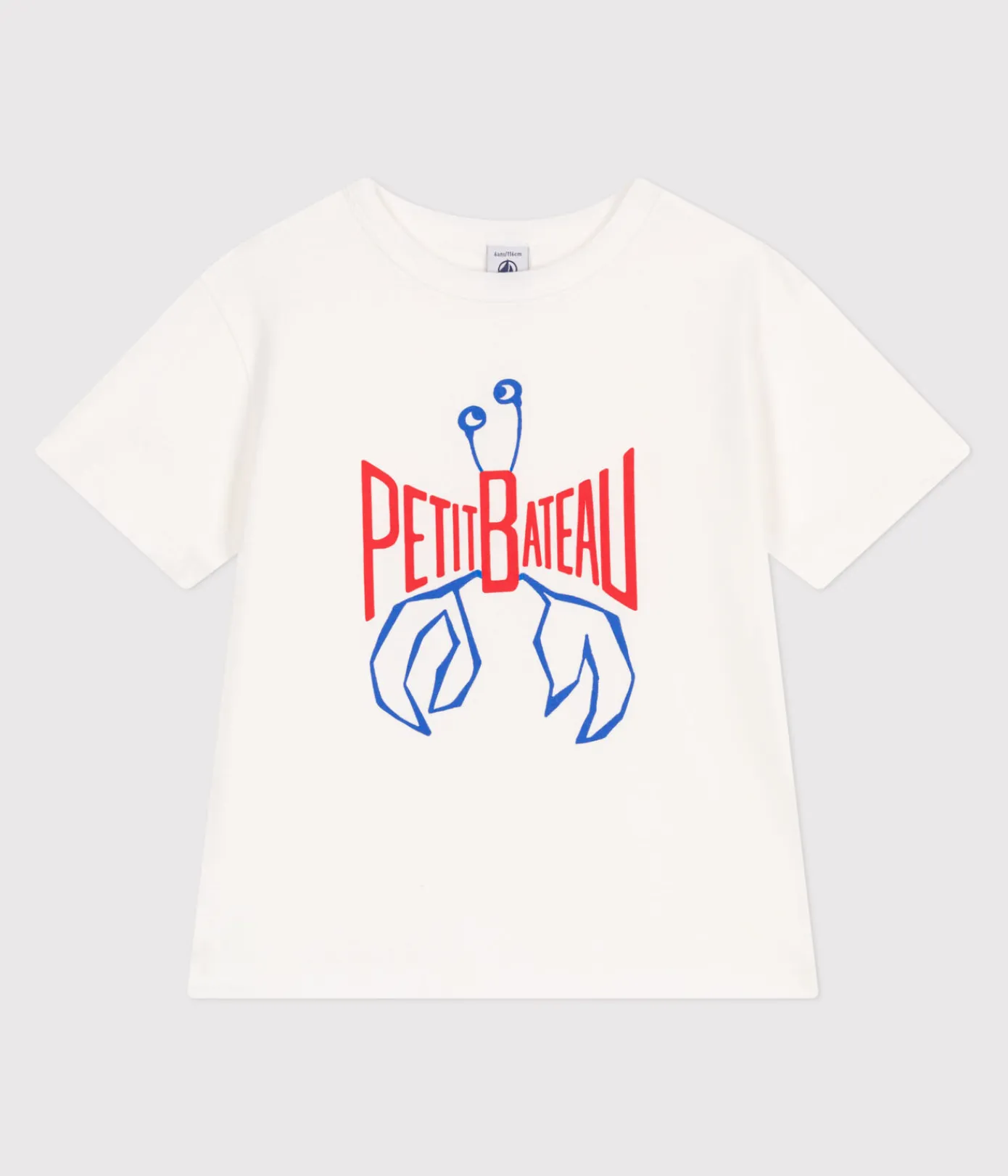 Petit Bateau T-Shirts, Poloshirts, Hemden*Kurzärmeliges Kinder-T-Shirt aus bedruckter Baumwolle weiss MARSHMALLOW