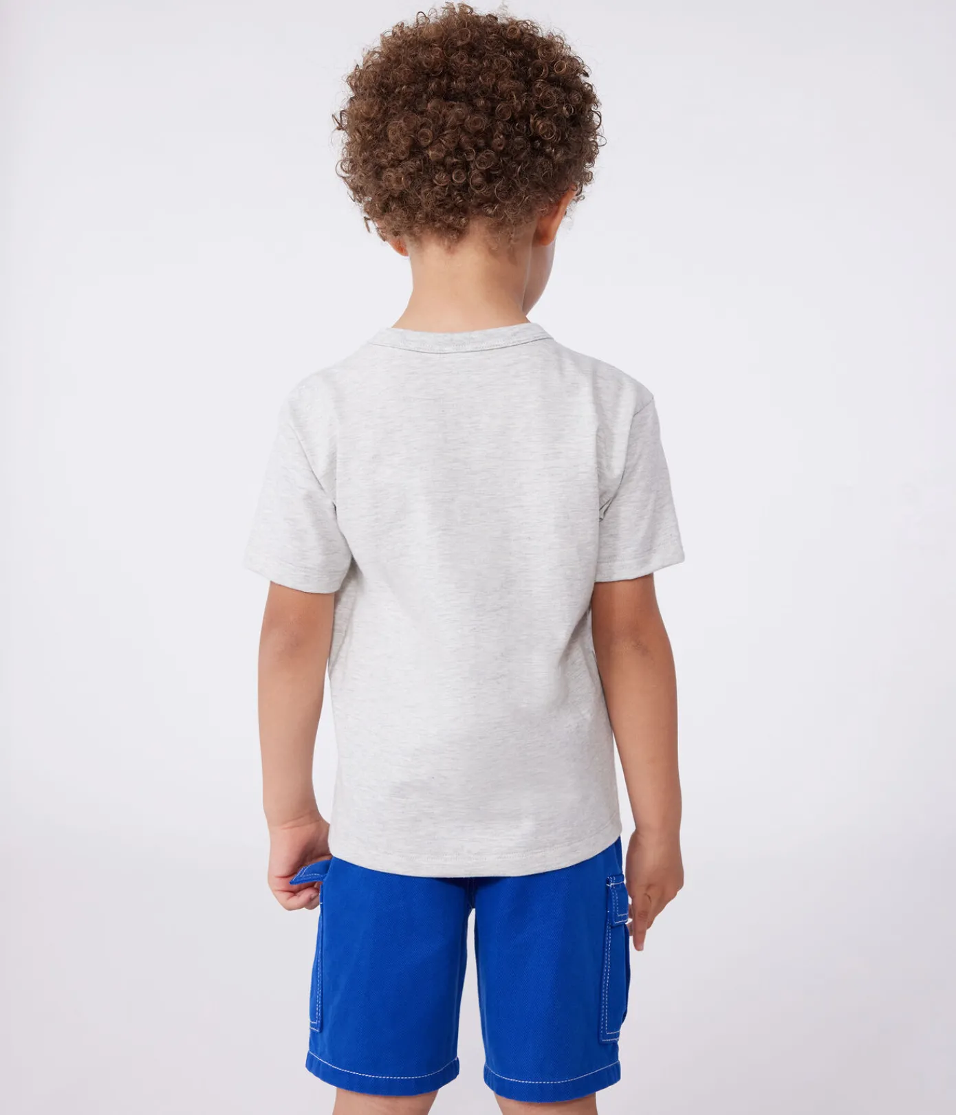 Petit Bateau T-Shirts, Poloshirts, Hemden*Kurzärmeliges Kinder-T-Shirt aus bedruckter Baumwolle grau BELUGA CHINE