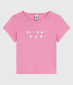 Petit Bateau T-Shirts, Tops, Oberteile*Kurzärmeliges Kinder-T-Shirt mit Muster BOUDOIR