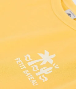 Petit Bateau T-Shirts, Poloshirts, Hemden*Kurzärmeliges Kinder-T-Shirt aus bedruckter Baumwolle gelb ORGE
