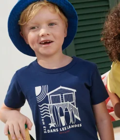 Petit Bateau T-Shirts, Poloshirts, Hemden*Kurzärmeliges Kinder-T-Shirt aus bedruckter Baumwolle blau MEDIEVAL