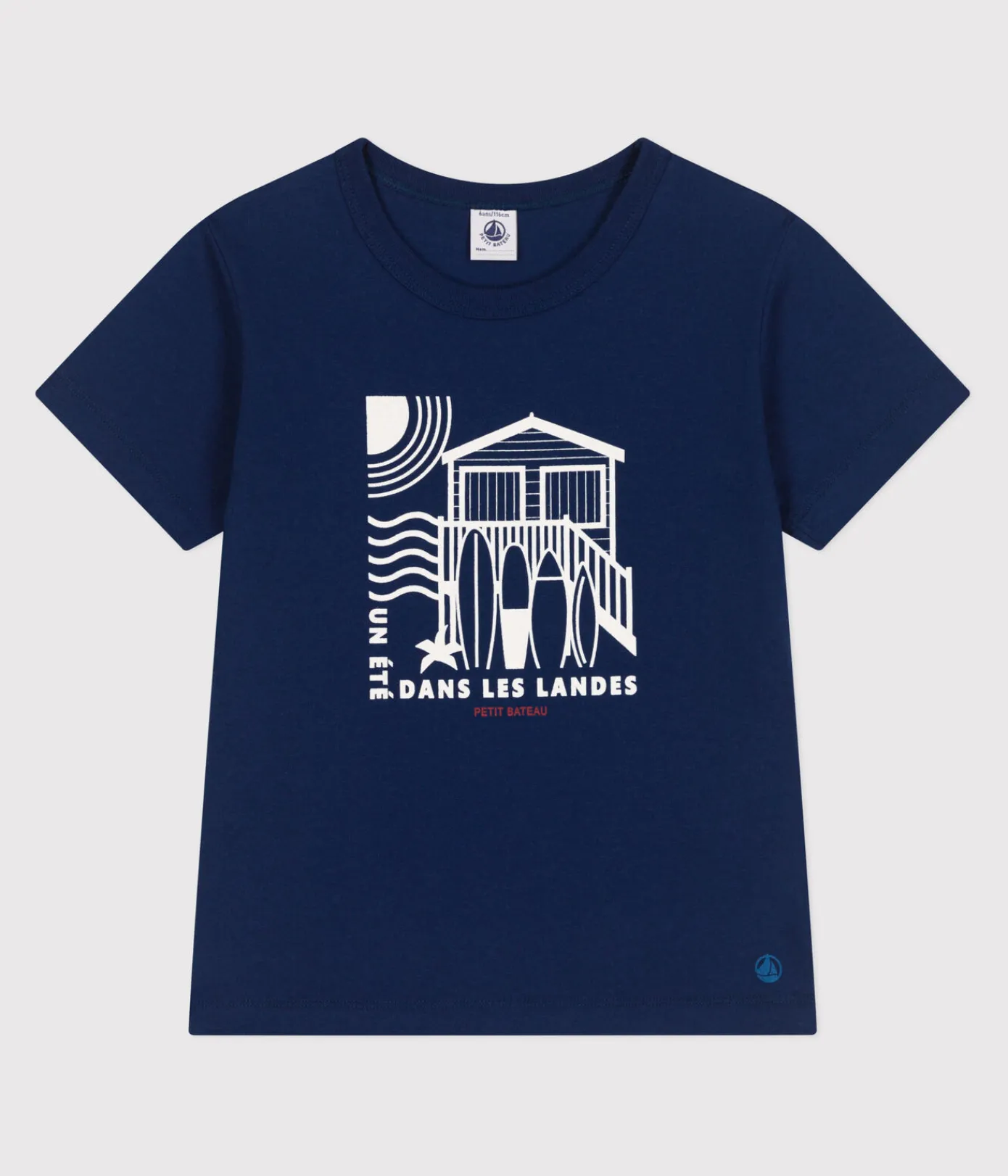 Petit Bateau T-Shirts, Poloshirts, Hemden*Kurzärmeliges Kinder-T-Shirt aus bedruckter Baumwolle blau MEDIEVAL