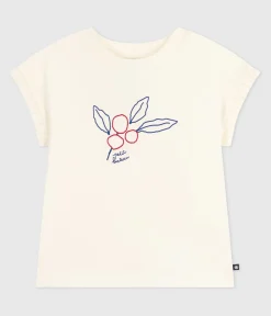 Petit Bateau T-Shirts, Tops, Oberteile*Kurzärmeliges Kinder-T-Shirt mit Muster naturfarben MILK