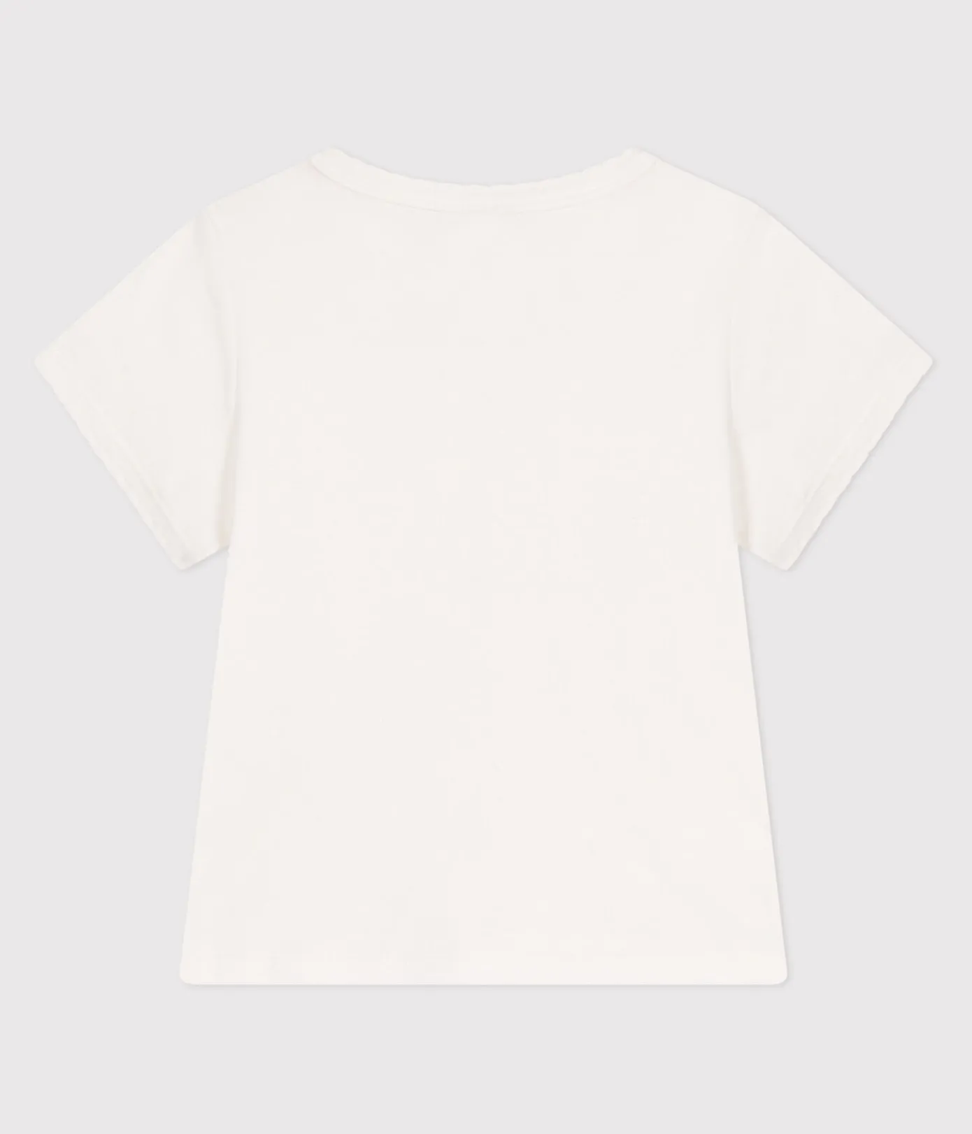 Petit Bateau T-Shirts, Tops, Oberteile*Kurzärmeliges Kinder-T-Shirt aus einfarbiger Baumwolle weiss MARSHMALLOW