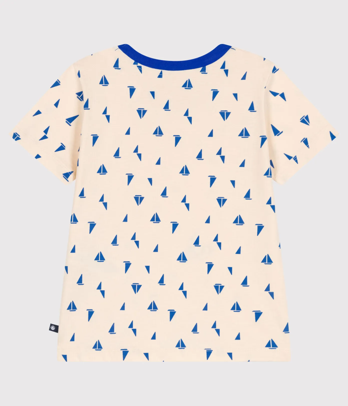 Petit Bateau T-Shirts, Poloshirts, Hemden*Kurzärmeliges Kinder-T-Shirt aus bedruckter Baumwolle blau AVALANCHE/weiss PERSE
