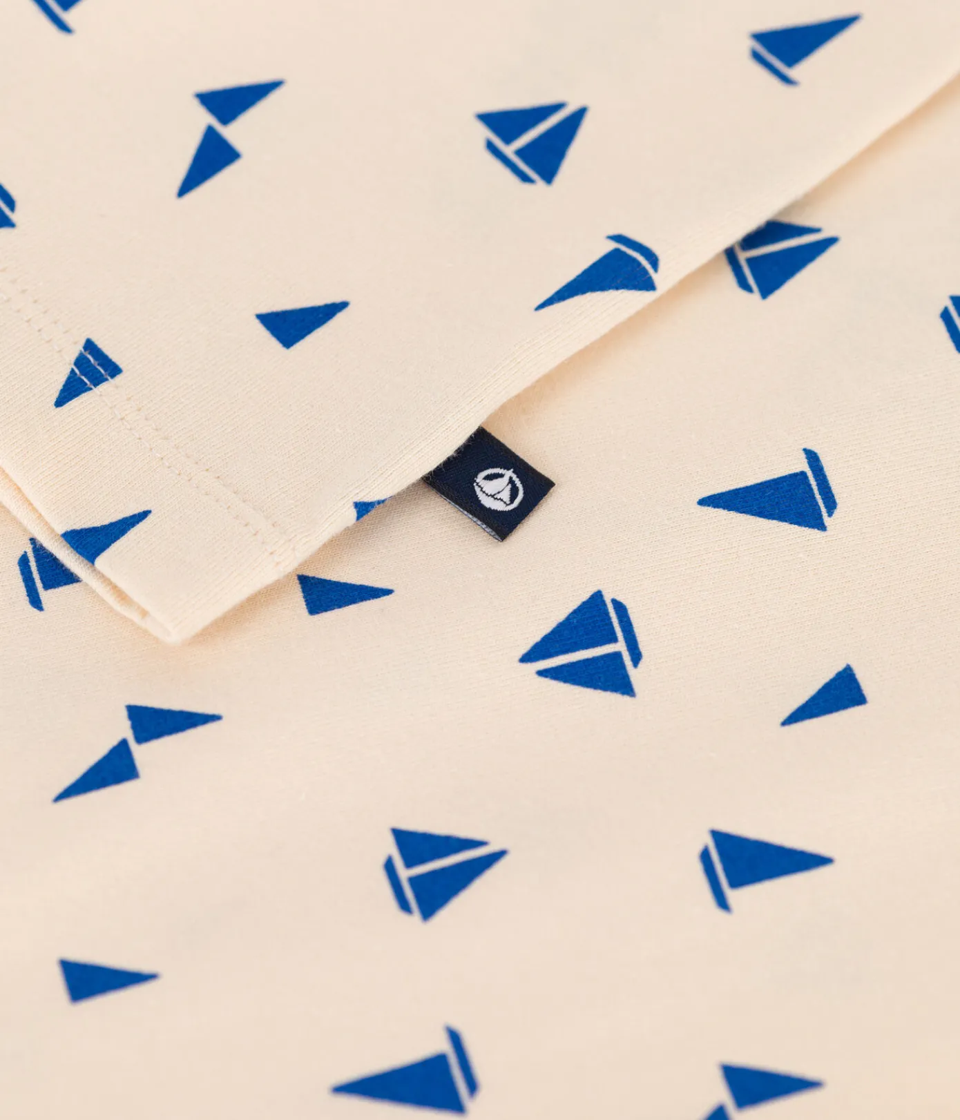 Petit Bateau T-Shirts, Poloshirts, Hemden*Kurzärmeliges Kinder-T-Shirt aus bedruckter Baumwolle blau AVALANCHE/weiss PERSE