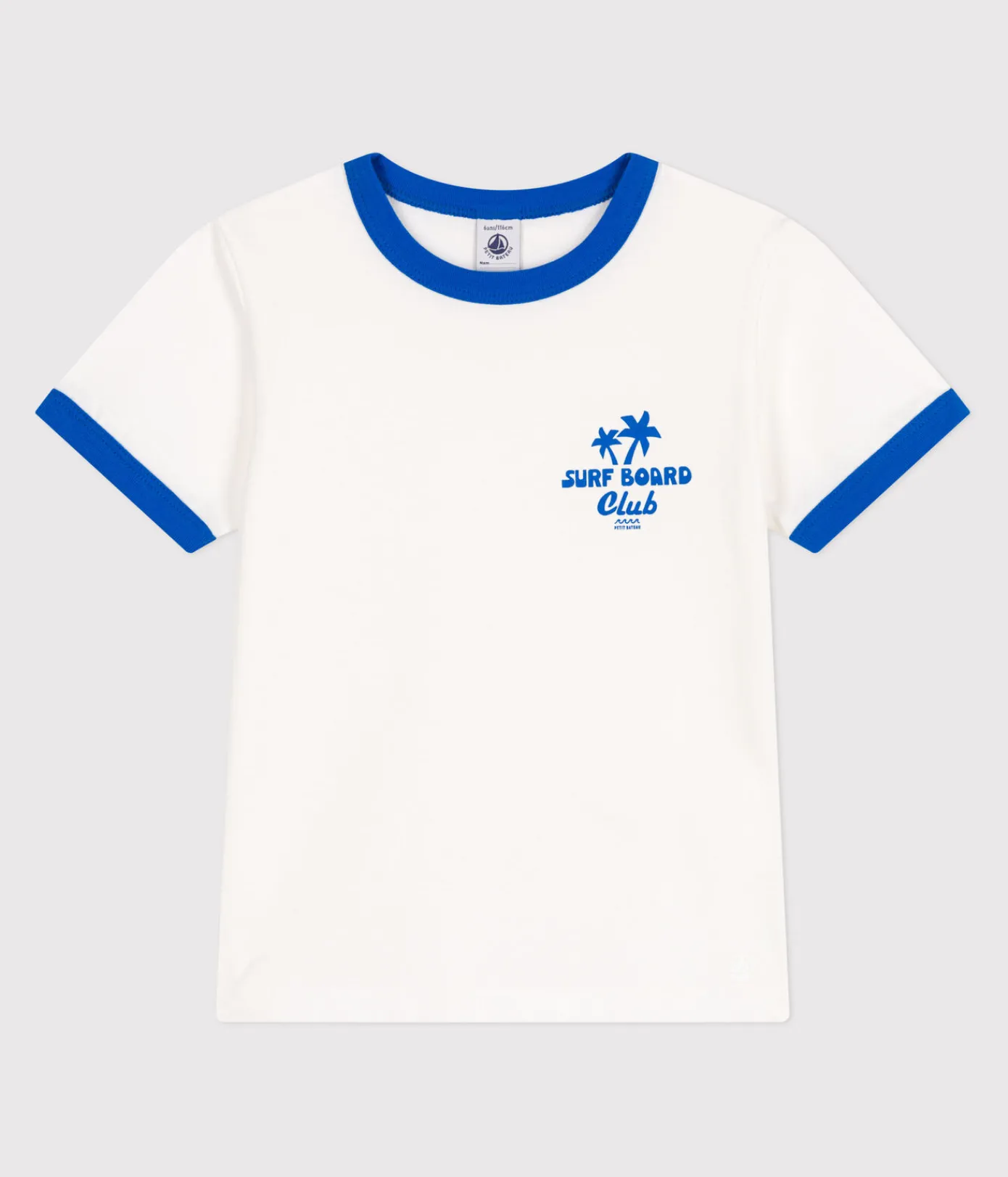 Petit Bateau T-Shirts, Poloshirts, Hemden*Kurzärmeliges Kinder-T-Shirt aus bedruckter Baumwolle weiss MARSHMALLOW
