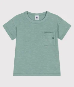 Petit Bateau T-Shirts, Poloshirts, Hemden*Kurzärmeliges Kinder-T-Shirt aus einfarbiger Baumwolle grün PAUL