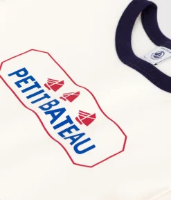 Petit Bateau T-Shirts, Poloshirts, Hemden*Kurzärmeliges Kinder-T-Shirt mit Muster naturfarben MILK