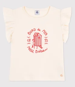 Petit Bateau T-Shirts, Tops, Oberteile*Kurzärmeliges Kinder-T-Shirt aus bedruckter Baumwolle naturfarben AVALANCHE