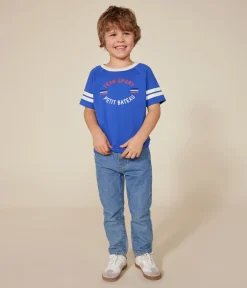 Petit Bateau T-Shirts, Poloshirts, Hemden*Kurzärmeliges Kinder-T-Shirt aus feinem Jersey für Jungen blau CALVIN