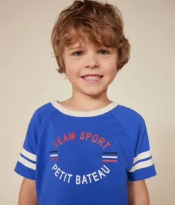 Petit Bateau T-Shirts, Poloshirts, Hemden*Kurzärmeliges Kinder-T-Shirt aus feinem Jersey für Jungen blau CALVIN