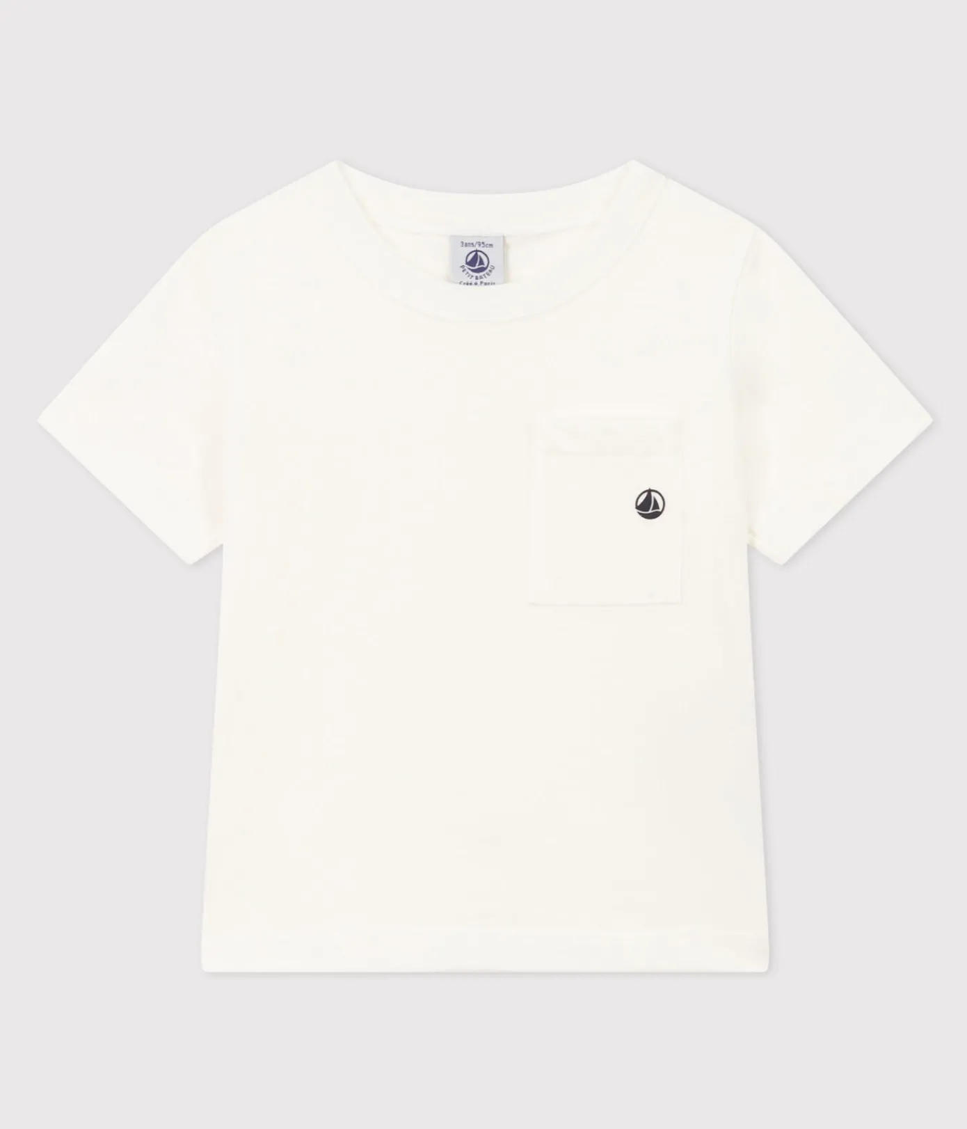 Petit Bateau T-Shirts, Poloshirts, Hemden|T-Shirts, Tops, Oberteile*Kurzärmeliges T-Shirt für Jungen weiss MARSHMALLOW