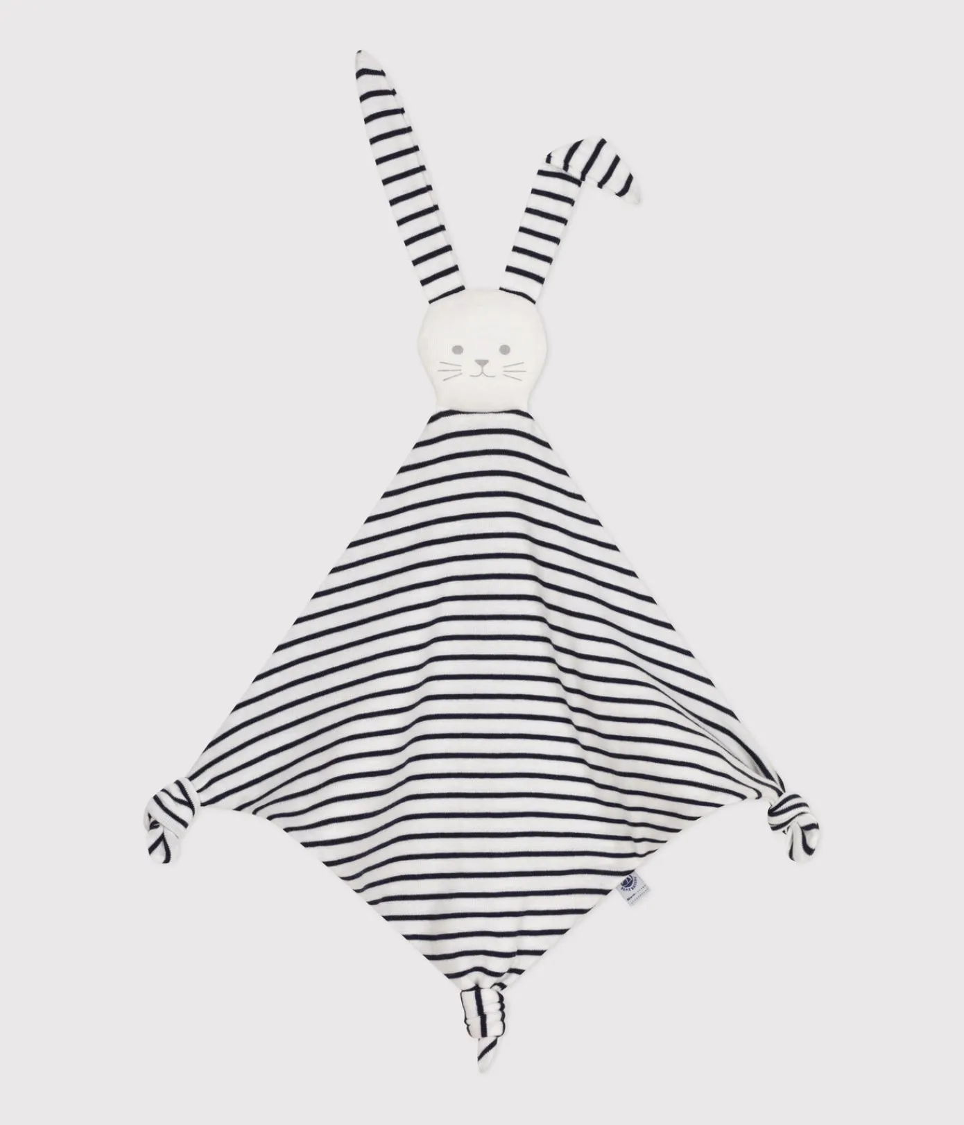 Petit Bateau Kuscheltiere|Newborn*Kuscheltier aus Baumwolle, mit Matrosenstreifen weiss MARSHMALLOW/blau SMOKING