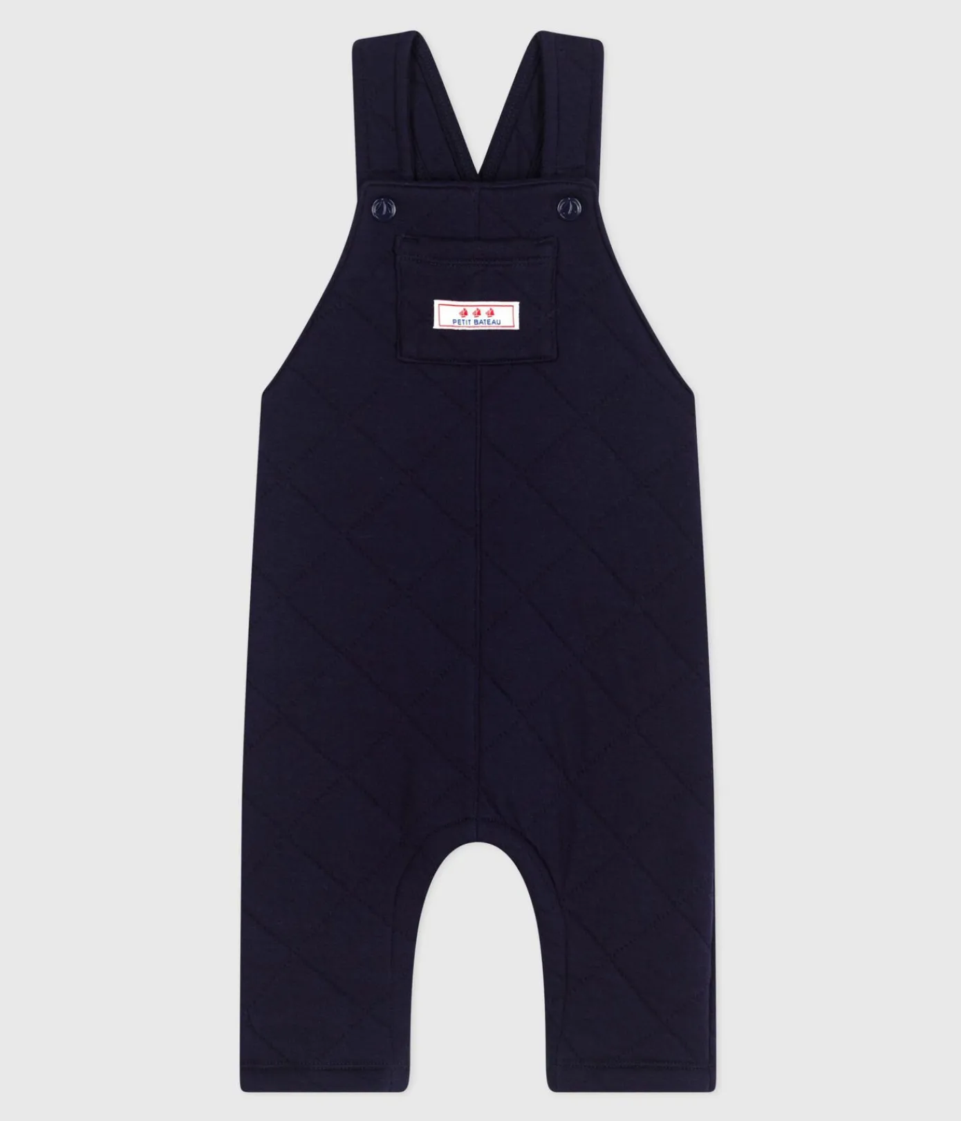 Petit Bateau Sets, Overalls & Latzhosen*Langbeinige Baby-Latzhose aus dickem Jersey, einfarbig SOIR