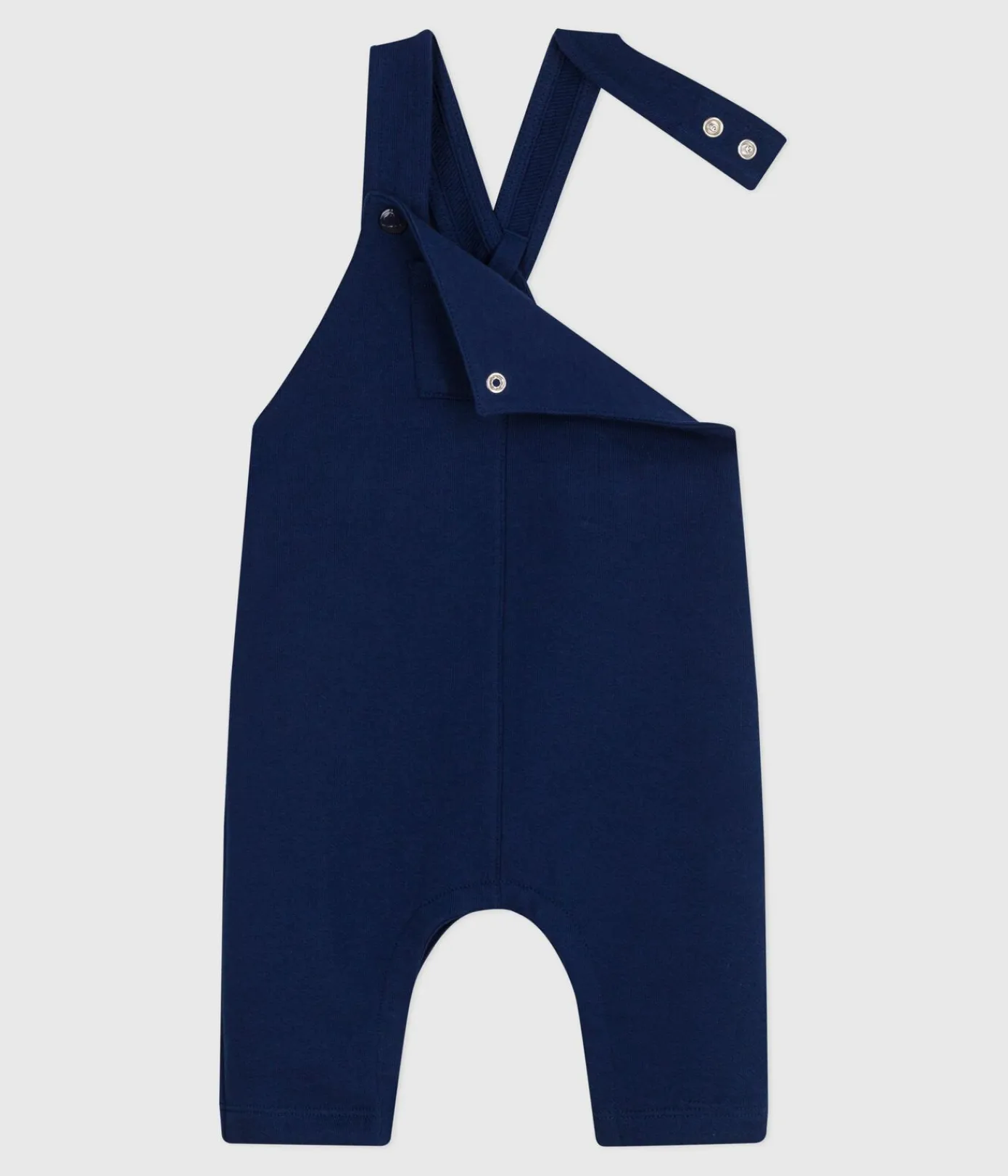 Petit Bateau Sets, Overalls & Latzhosen*Langbeinige Baby-Latzhose aus einfarbiger Baumwolle blau MEDIEVAL
