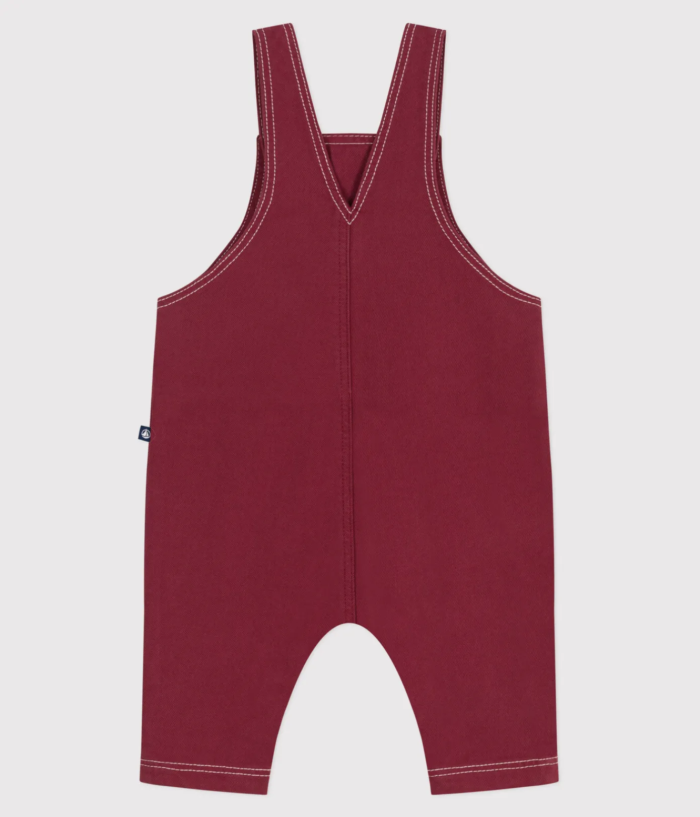Petit Bateau Sets, Overalls & Latzhosen*Langbeinige Baby-Latzhose aus farbigem Denim AMARANTE