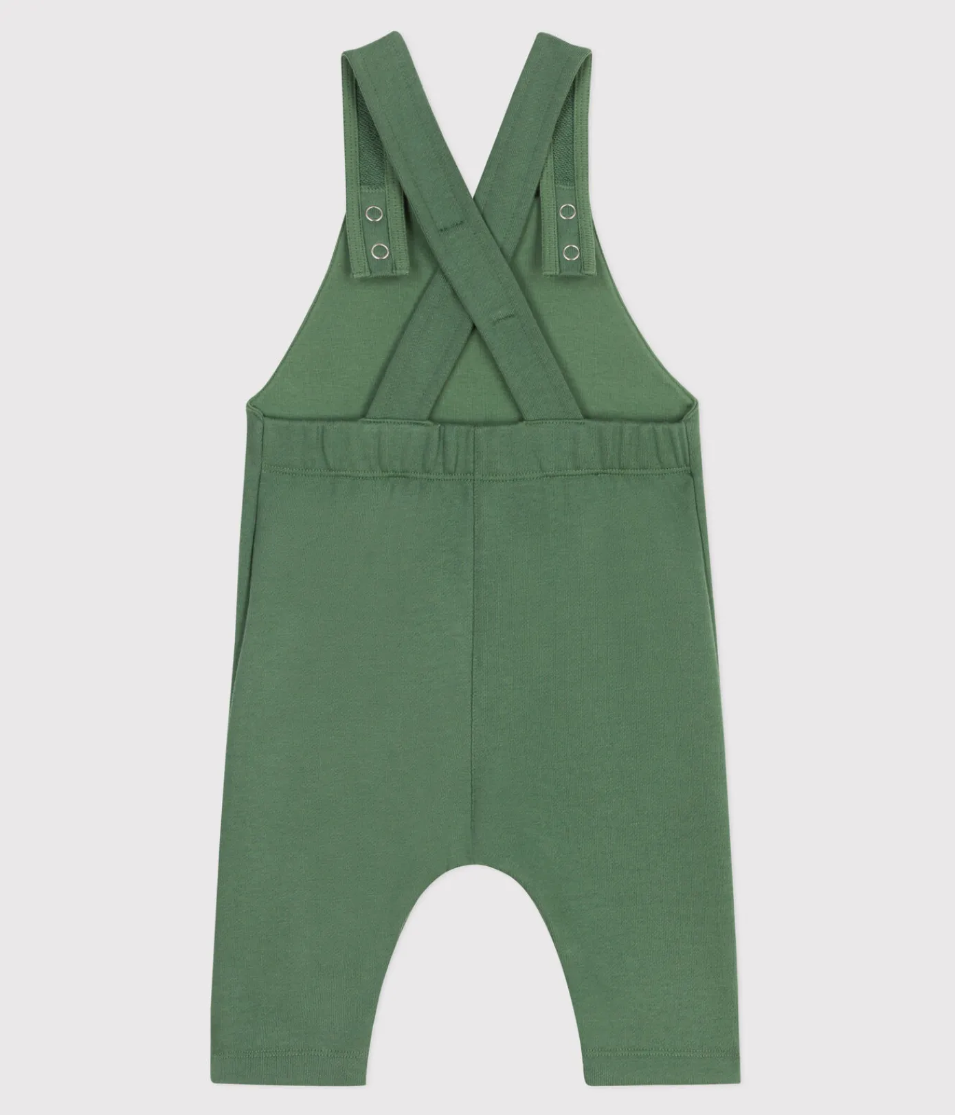Petit Bateau Sets, Overalls & Latzhosen*Langbeinige Baby-Latzhose aus einfarbiger Baumwolle grün PALMERAIE