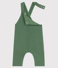 Petit Bateau Sets, Overalls & Latzhosen*Langbeinige Baby-Latzhose aus einfarbiger Baumwolle grün PALMERAIE