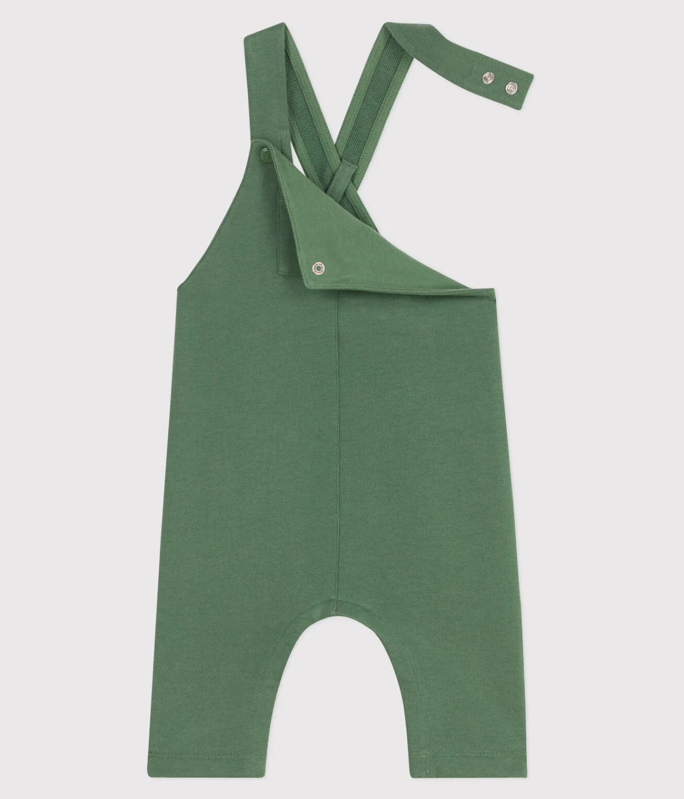 Petit Bateau Sets, Overalls & Latzhosen*Langbeinige Baby-Latzhose aus einfarbiger Baumwolle grün PALMERAIE