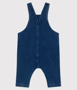 Petit Bateau Sets, Overalls & Latzhosen*Langbeinige Baby-Latzhose aus Jeansstoff mit Elastan. blau DENIM MOYEN