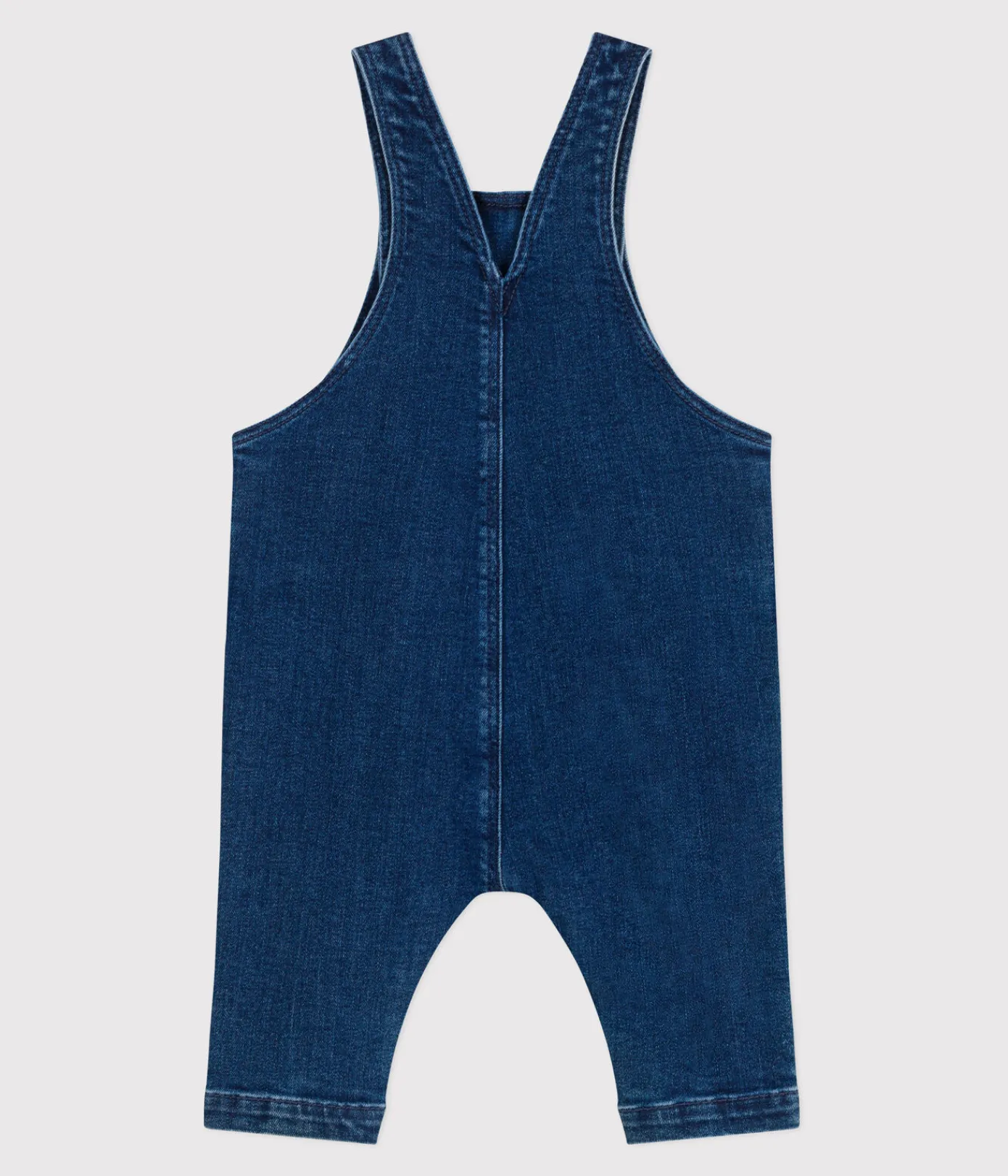 Petit Bateau Sets, Overalls & Latzhosen*Langbeinige Baby-Latzhose aus Jeansstoff mit Elastan. blau DENIM MOYEN
