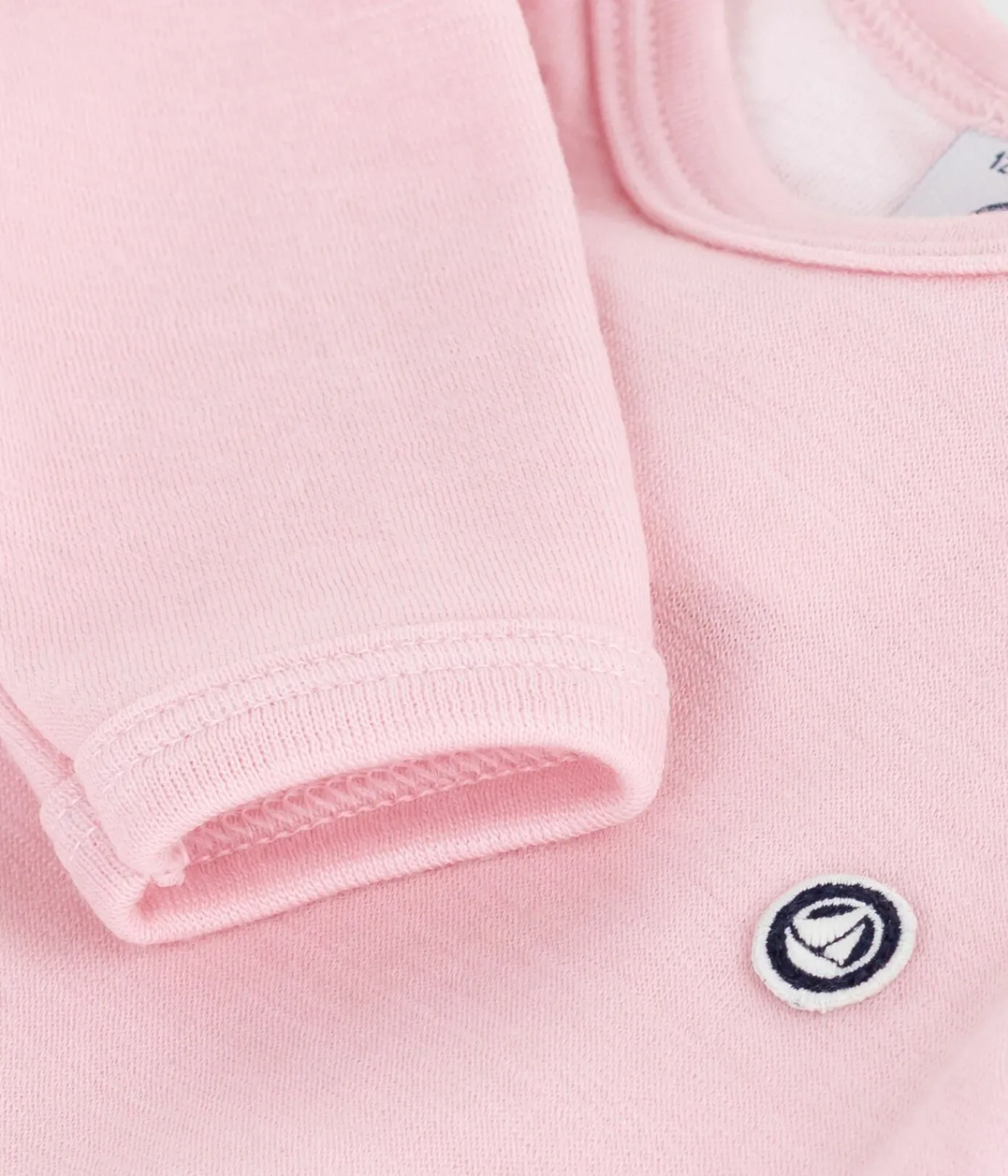Petit Bateau Bodys*Langbeiniger Baby-Body aus Wolle und Baumwolle rosa JOLI
