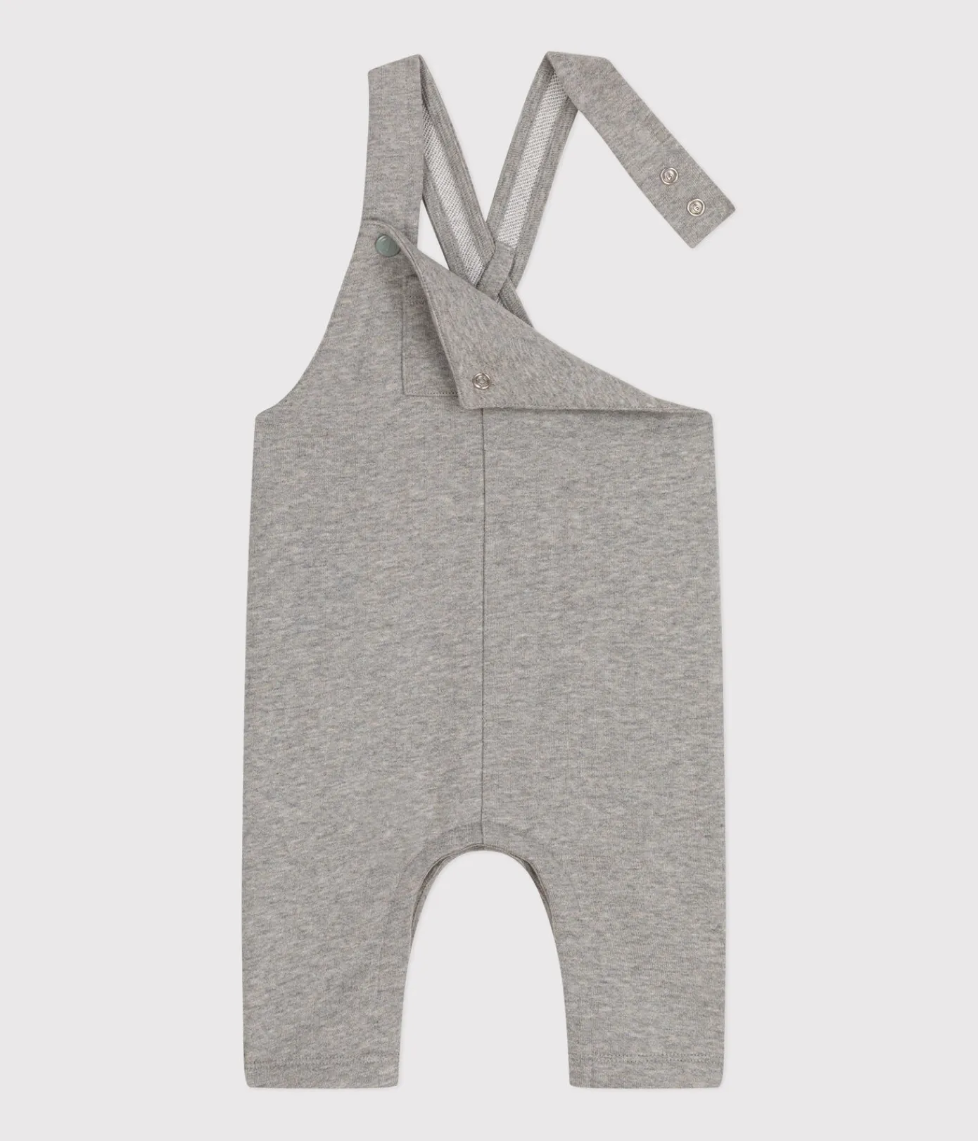 Petit Bateau Sets, Overalls & Latzhosen*Lange Baby-Latzhose aus Molton grau CHATON CHINE