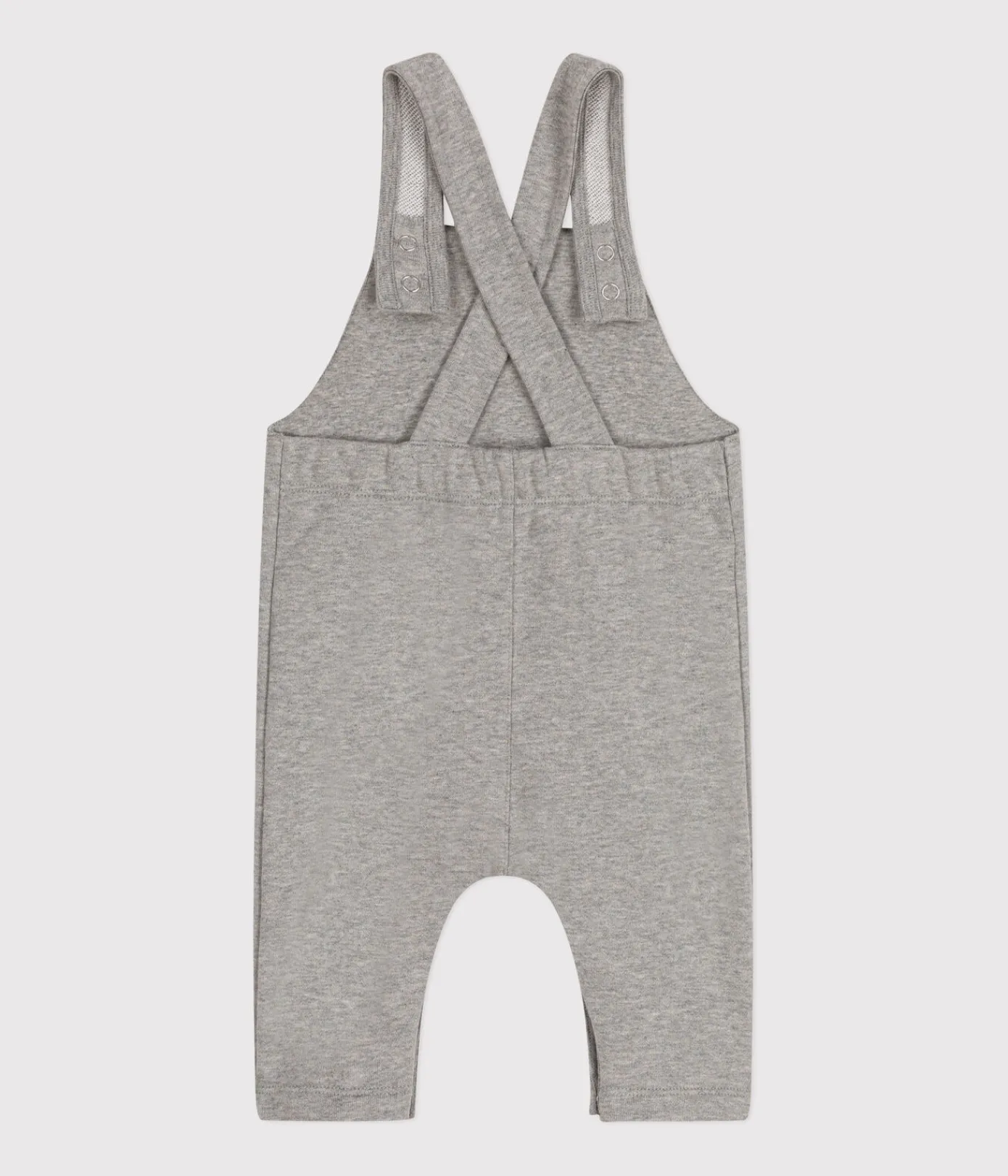 Petit Bateau Sets, Overalls & Latzhosen*Lange Baby-Latzhose aus Molton grau CHATON CHINE