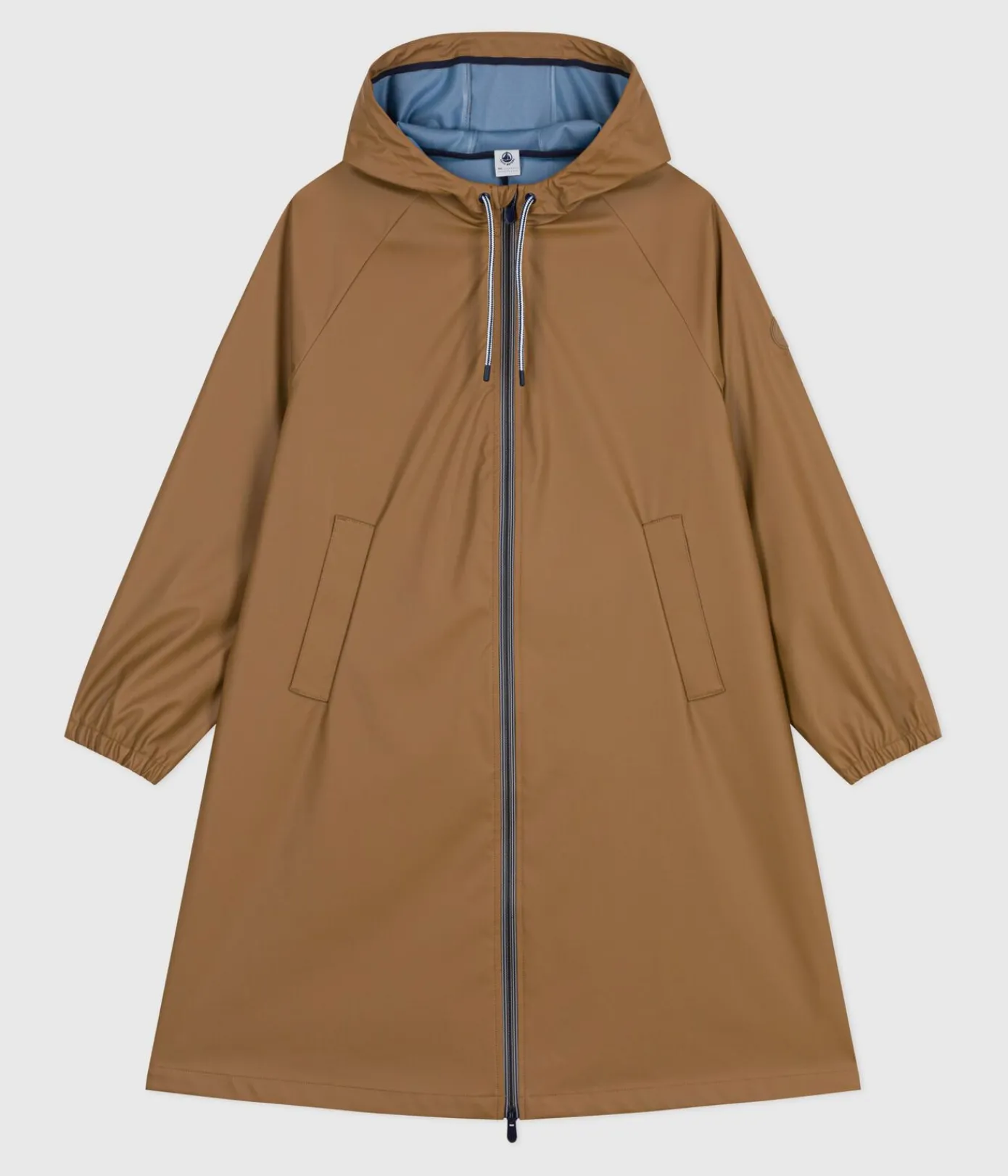 Petit Bateau Herren|Jacken, Mäntel*Lange Damen-Regenjacke mit zwei Farben braun ROCHE