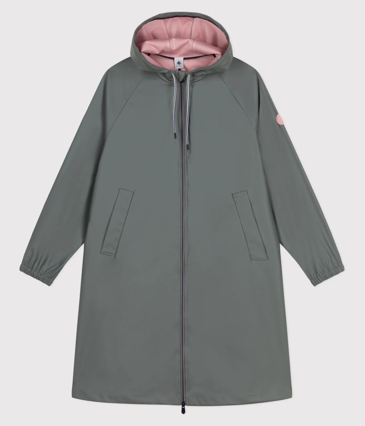 Petit Bateau Jacken, Mäntel|Herren*Lange Damen-Regenjacke zweifarbig grün THUYA