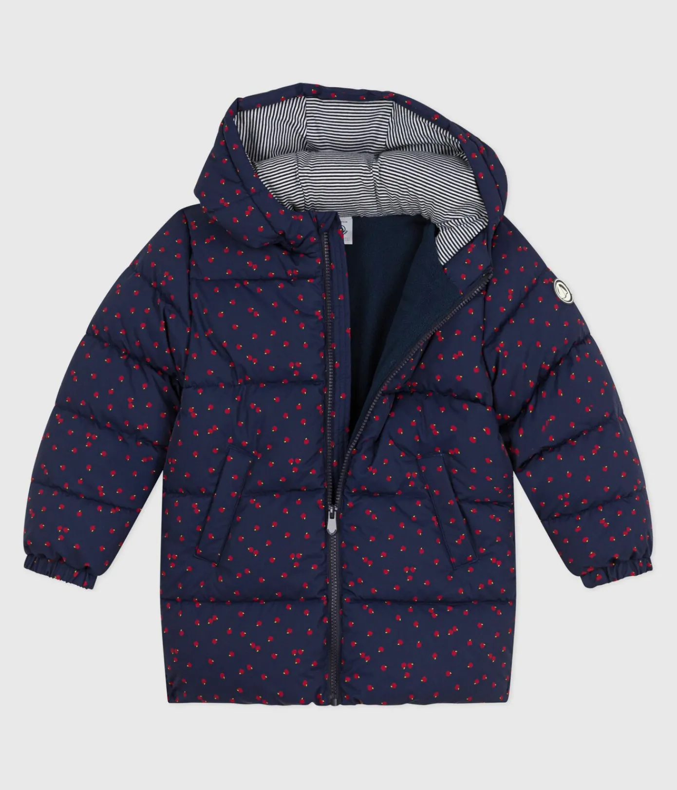 Petit Bateau Mäntel, Jacken, Regenjacken*Lange Kinder-Winterjacke mit Muster blau SOIR/ MULTICO