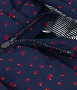 Petit Bateau Mäntel, Jacken, Regenjacken*Lange Kinder-Winterjacke mit Muster blau SOIR/ MULTICO