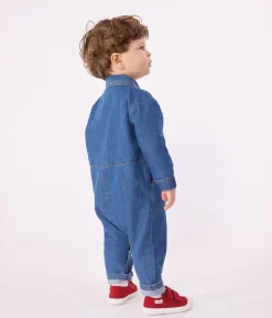 Petit Bateau Sets, Overalls & Latzhosen*Langer Baby-Overall aus Denim blau DENIM CLAIR