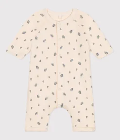 Petit Bateau Sets, Overalls & Latzhosen|Newborn*Langer Baby-Overall aus Doppeljersey weiss AVALANCHE/ MULTICO