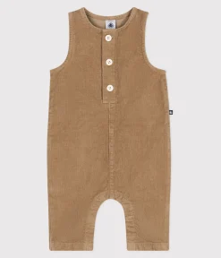 Petit Bateau Sets, Overalls & Latzhosen*Langer Baby-Overall aus einfarbigem Nicki beige ROCHE CLAIR