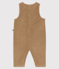 Petit Bateau Sets, Overalls & Latzhosen*Langer Baby-Overall aus einfarbigem Nicki beige ROCHE CLAIR